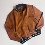 ZARA Womens  basic‎ faux leather bomber jacket small Photo 1