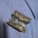 ZARA Gold Zinc Reef Coral Metal Rigid Cuff Bracelet Beach Resort Wear Bohemian Photo 4