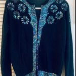VINTAGE•Sparkling Black✨Beauty✨ Lambswool/Angora Sweater Size 6 Photo 0