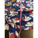 Q2 Tie Front Top‎ Womens Small Floral Office Cropped Relaxed Fit 3/4 Sleeve Photo 11