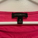 Talbots Women’s  100% Cotton 3/4 Tie Sleeves Crewneck Pink Casual or dress up M Photo 1