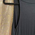 Olive & Oak Black Rayon Tie Waist Sleeveless Casual Dress, Large Photo 2