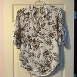 Liberty Love 3/4 Sleeve Dressy Professional Blouse Floral Small Photo 0