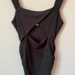 Mable Womens Medium Bodycon Cut Out Front Twist Mini Party Going Out Black Dress Photo 6