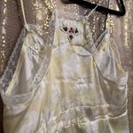 Free People  Satin Lace Night Special Cami Lemon Custard Combo Medium NWOT Photo 5