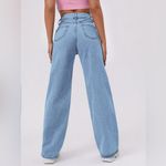 SheIn High Waist Heart Print Wide Leg Jeans Size 6 Photo 1