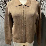 margaret o'leary 🌸VINTAGE MARGARET O’LEARY BEIGE WOOL BLEND ZIP CARDIGAN SIZE XS/S🌸 Photo 0