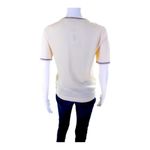 Boden Wool Sweater Womens Short Sleeve Pink Gray Minimalist Classic Top US 8 Size M Photo 3