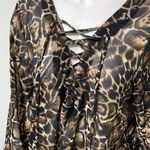 Victoria's Secret  Sheer lace up Leopard Swim Coverup size small Photo 1