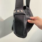 Foley + Corinna Women's Dark Grey Leather Saddle Crossbody Bag Photo 8