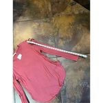 NWT Miao Miao Dusty Pink Long Sleeve Peek Shoulder Lace Up Small Photo 2