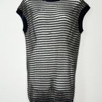 ALLSAINTS  Knit Dress Womens Size 0 Oversized Black Gold Metallic Alt Edgy Grunge Photo 1