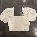 Endless Rose  White Puff Sleeve Blouse Photo 1