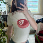 Red Eight Ball Baby Tee White Photo 0