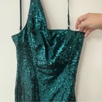 Lulus Living for the Party Green Sequin Dress Sz Medium Holidays Event Going Out Photo 4