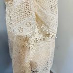 Xhilaration Women Bohemian Cream V-Neck Lace Swim Cover Up Top Sz M Photo 4