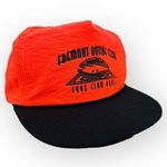 Vintage 1995 Fremont Outing Club Clam Bake Trucker Hat Orange Snapback Black Photo 0