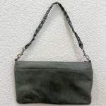 Lucky Brand Olive Green Genuine Leather Woven Strap Wristlet Mini Shoulder Bag Photo 8