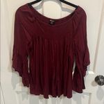 Ella Moss Women's Burgundy Off-Shoulder Top Photo 0