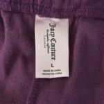 Juicy Couture  Velour Jogger Pants Womens L Purple‎ Logo Embossed Cozy Lounge Photo 5