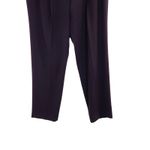 Babaton Dark Navy Blue Pull On Mid Rise Satin Lounge Parker Palazzo Pants Size 6 Photo 3