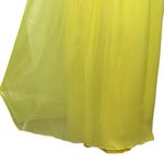 Frank Usher Vintage 1970's Dress Chartreuse Layered Chiffon Gown RARE US 6 EU 38 Yellow Photo 4