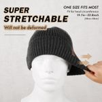 Warm Beanie Hats for Men Women, Fleece Lined Beanie Warm Winter Caps Unisex Fashion Knit Cuffed Cap Photo 2