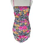 Akira  flowered bodycon side ruching mini dress Photo 8