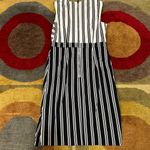 Vince Camuto Stripe Sleeveless Office Work Business Shift Dress Size 4 Petite Photo 4