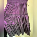 Adelyn Rae  Barbara Metallic Purple Ruffled Tiered Midi Party Dress S Photo 13