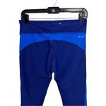 Nike Sz S Running Dri Fit Leggings 2.0 Racer Cropped Blue Colorblock Capri Gym Photo 3