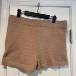 Rue 21 NWT Size XL Tan Khaki Fuzzy Drawstring Soft Stretch Knit Teddy Shorts Photo 2