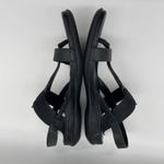 Ecco Womens 8 Sandals Black Leather Strappy Comfort Flats Shoes Back Strap Photo 8