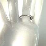 Sterling silver cubic zirconia double halo engagement ring Size 8 Photo 2