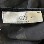 A3 Design Bodysuit Juniors Womens L Black Velvet Long Sleeve Angel Sequin Wings Size undefined Photo 2