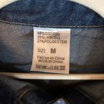 Women’s Jean Jacket distressed denim rhinestone Rise design on back Size M NWOT Blue Size M Photo 3