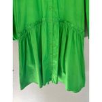 Taylor Tillman Cammie Ruffle Shirt Mini Dress Kelly Green Size Medium Photo 4