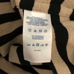 Lands End Womens Cardigan Sweater Draped Open Front Striped Black Beige Size M Tan Size M Photo 3