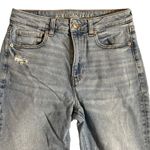 American Eagle  Mom Jeans Womens Size 6 Regular Stretch Light Wash Denim Boho Photo 3