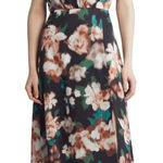 Julia Jordan Women's Midi Dress Size 12 Floral Black Multi Short Sleeve Wedding Photo 0