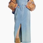 Free People Picture Perfect Ombré Denim Strapless Midi-Dress Photo 1