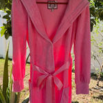 Juicy Couture Pink Velour Robe Hoodie – Y2K Vintage Bow Belt Photo 0