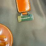 LuluCastagnette Brown‎ Nylon Tote Bag Tan Leather Trim Medium Shoulder Bag Brown Photo 3