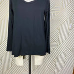 LNA Black Modal Long Sleeve Jersey Scoop Neck T-Shirt Size US XS Photo 3