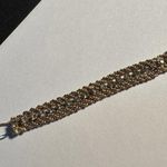 Women’s Gold Tone Rope Chain Clear Rhinestone Tennis Bracelet 7 1/8 Inch Photo 7