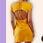 Free People  Vivi Sundress Dress Open Back Cap Sleeve Gold Dress Size  M … Photo 11