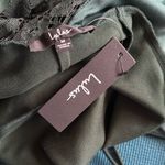 Lulu’s Only Want You Forest Green Lace Midi Dress Bodycon Slip NWT Medium Size undefined Photo 12