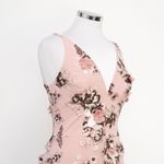 Dress the Population - New! Sidney Floral Appliqué Mesh Gown Photo 12