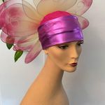 Handmade pink floral hat. This hat was made for the stage in the theater. Photo 7
