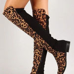 Unisa  Women's Gillean Over the Knee Boots Cheetah Leopard Faux Suede Size 9 Photo 0